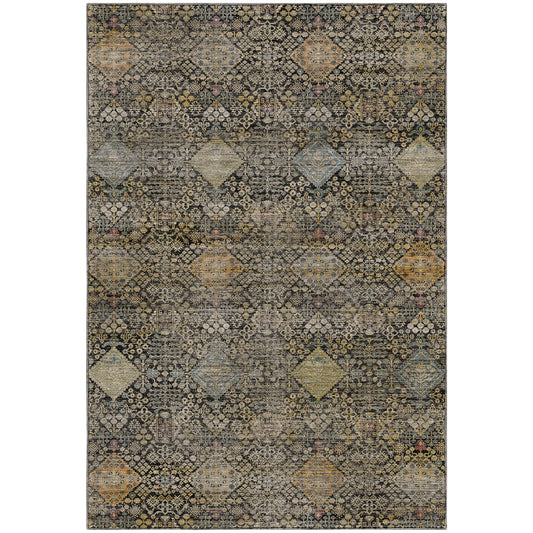 Machine Washable Aristo AR1 Black Rug