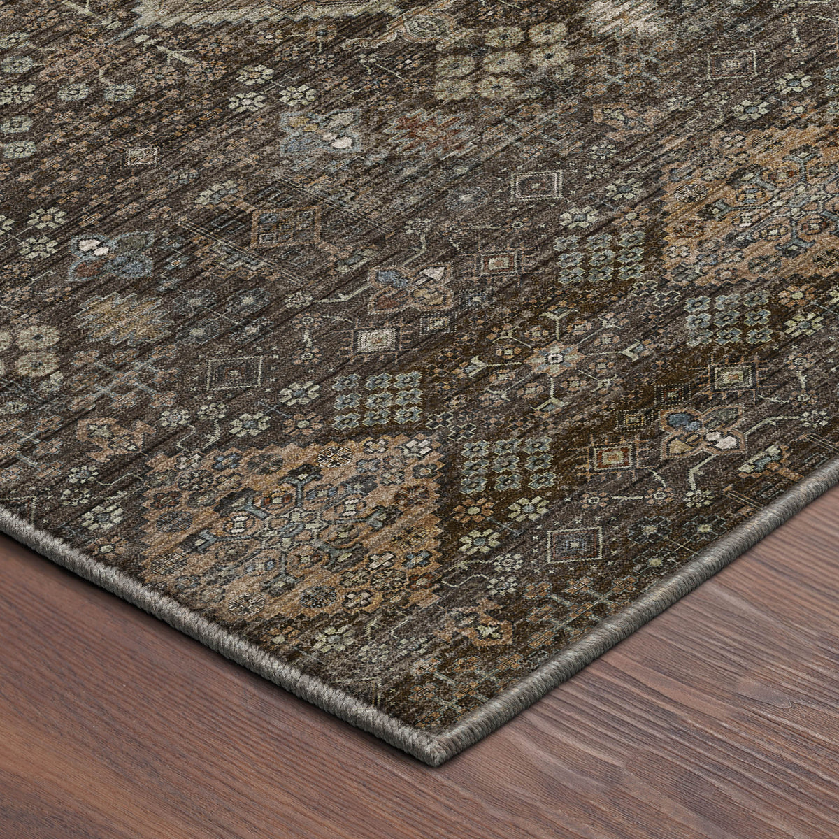 Machine Washable Aristo AR1 Chocolate Rug
