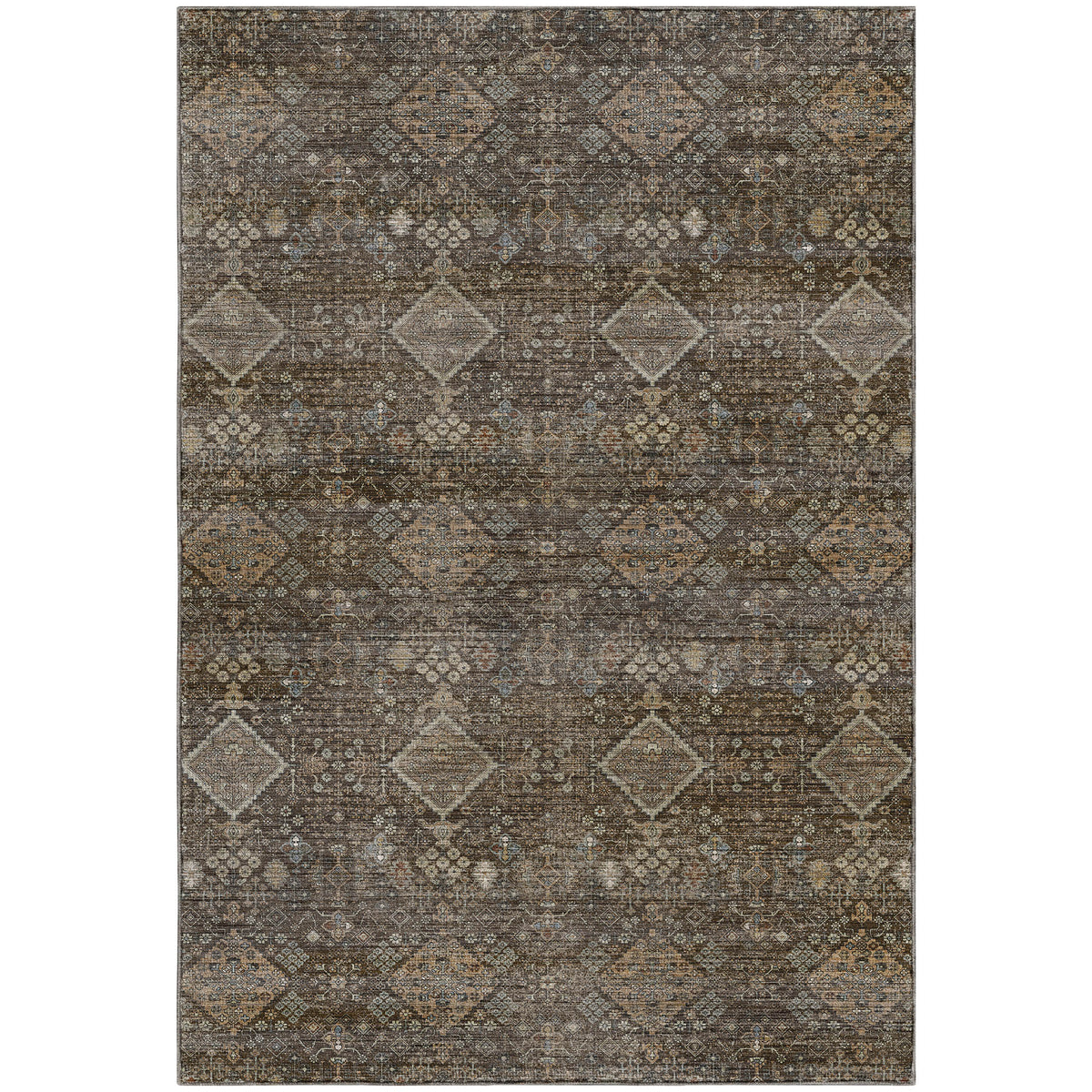 Machine Washable Aristo AR1 Chocolate Rug