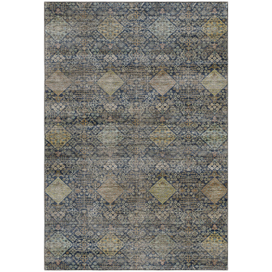 Machine Washable Aristo AR1 Navy Rug