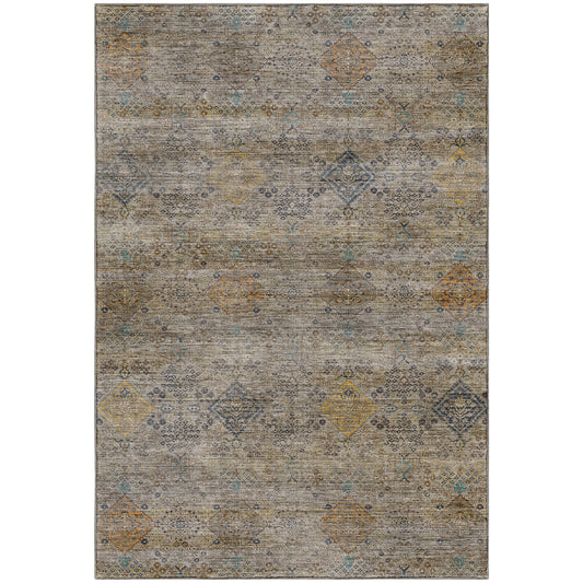 Machine Washable Aristo AR1 Pewter Rug