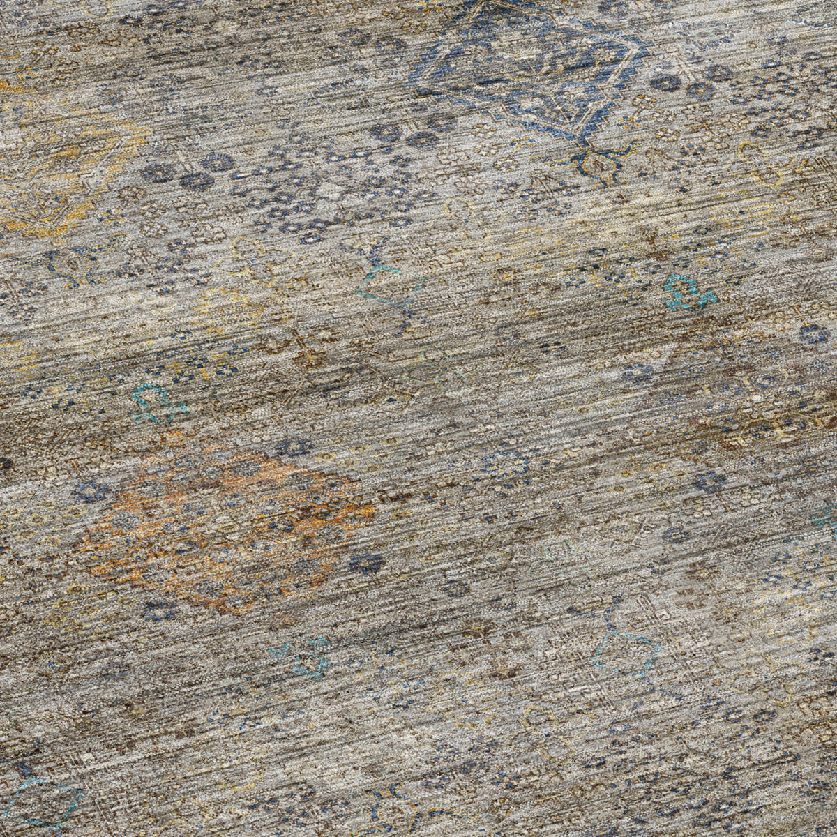 Machine Washable Aristo AR1 Pewter Rug