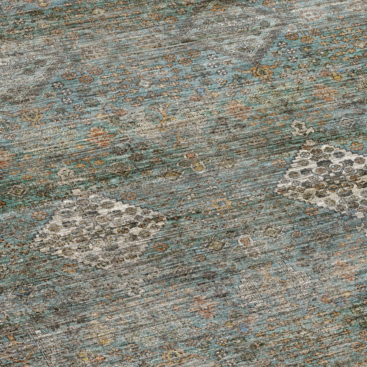 Machine Washable Aristo AR1 Teal Rug