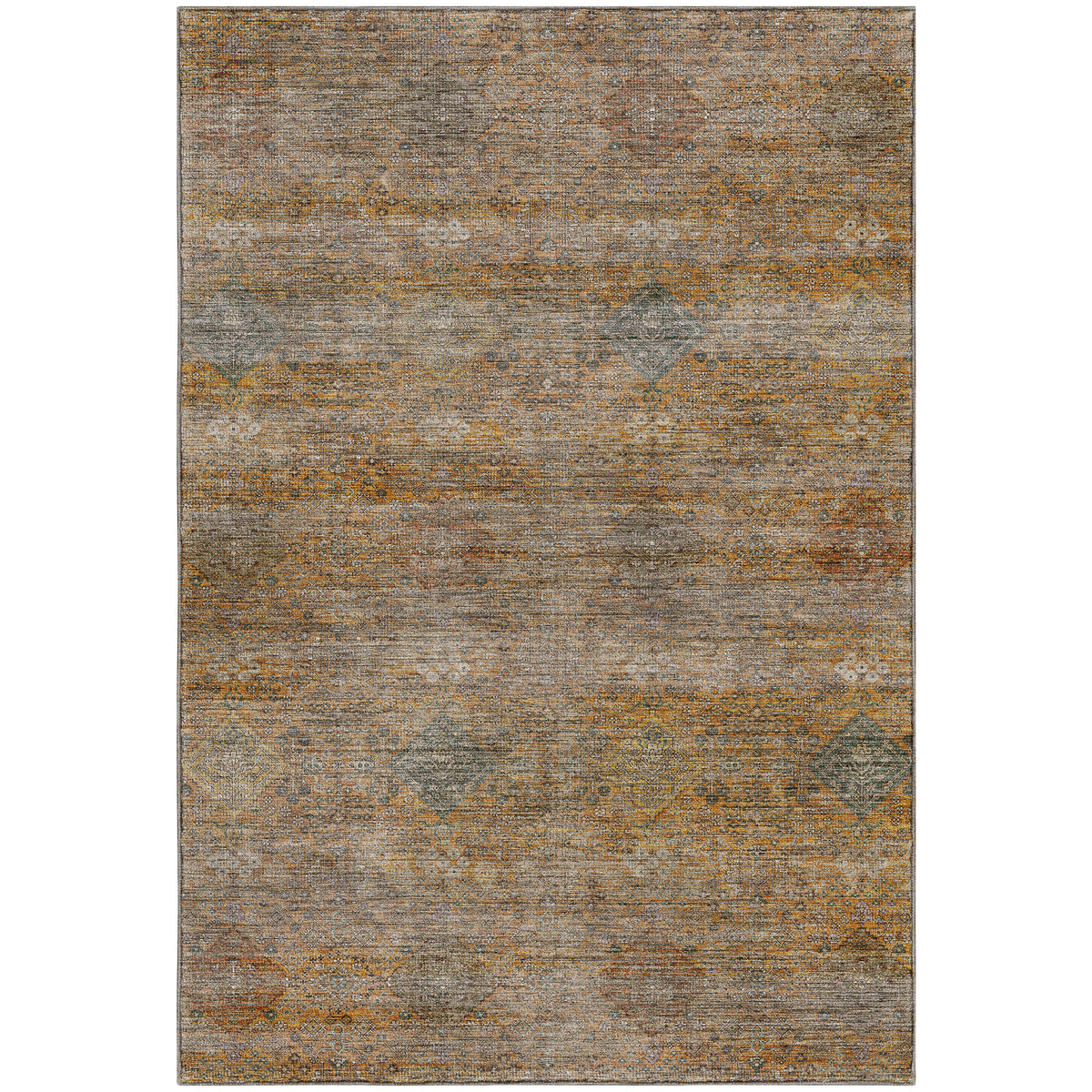 Machine Washable Aristo AR1 Terracotta Rug