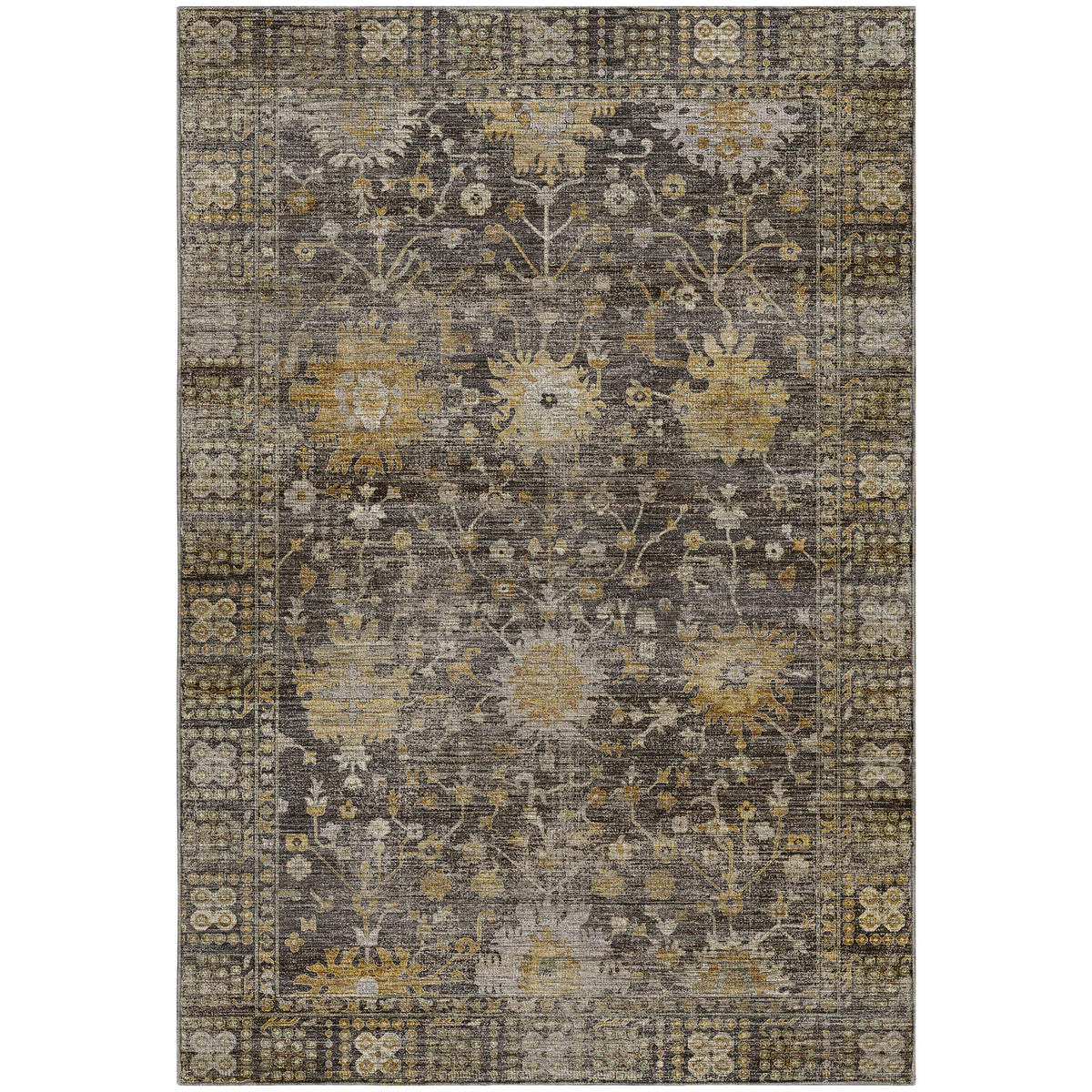 Machine Washable Aristo AR2 Charcoal Rug