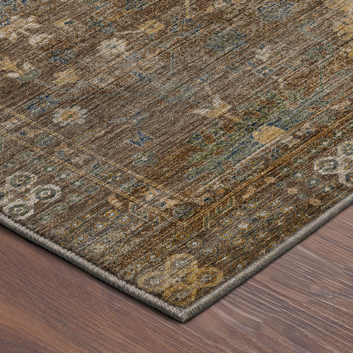 Machine Washable Aristo AR2 Chocolate Rug