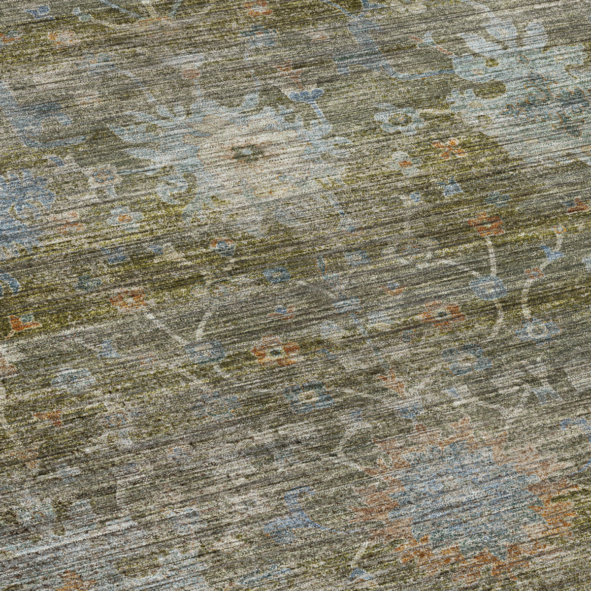 Machine Washable Aristo AR2 Olive Rug