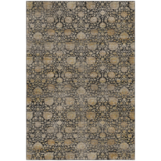 Machine Washable Aristo AR3 Black Rug