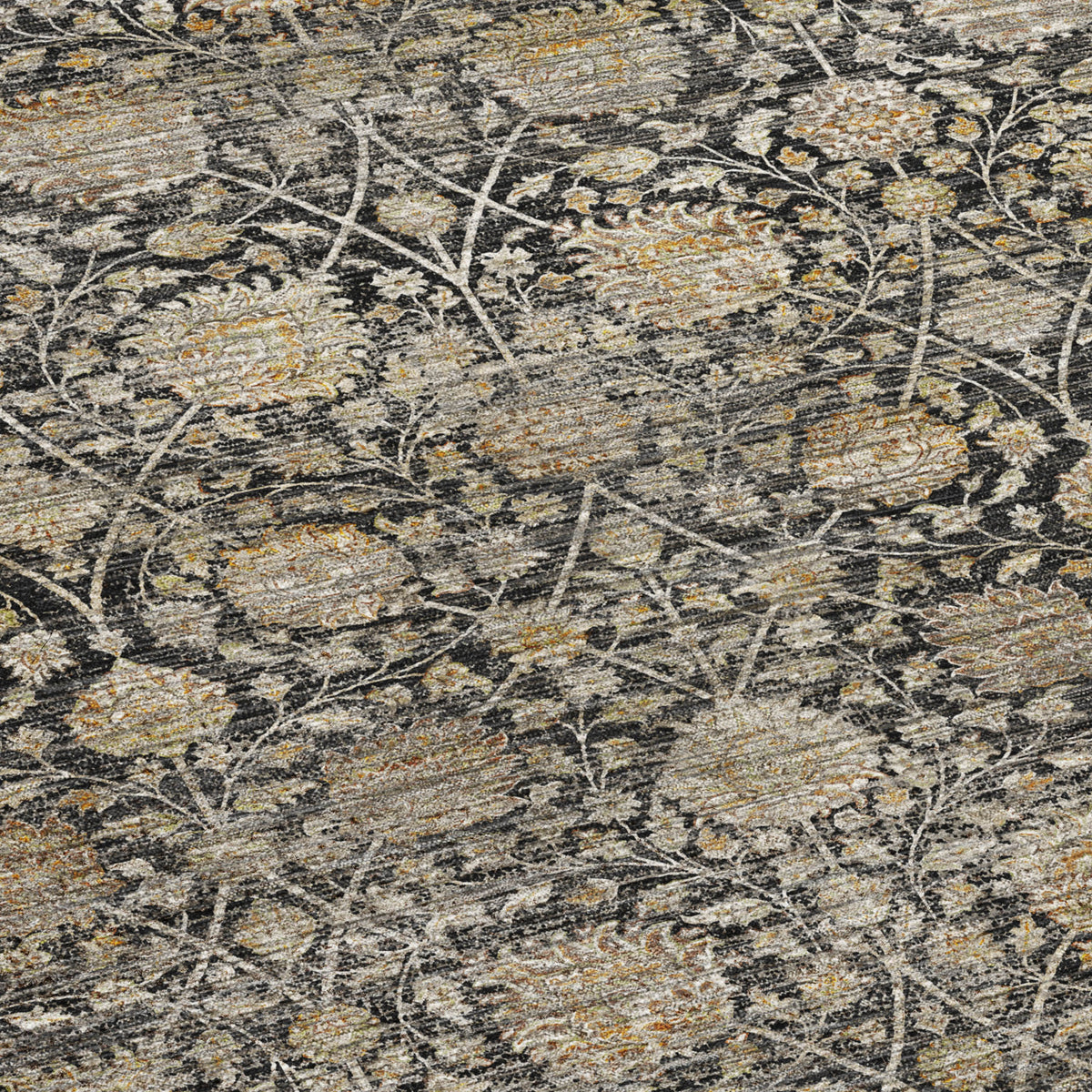 Machine Washable Aristo AR3 Black Rug