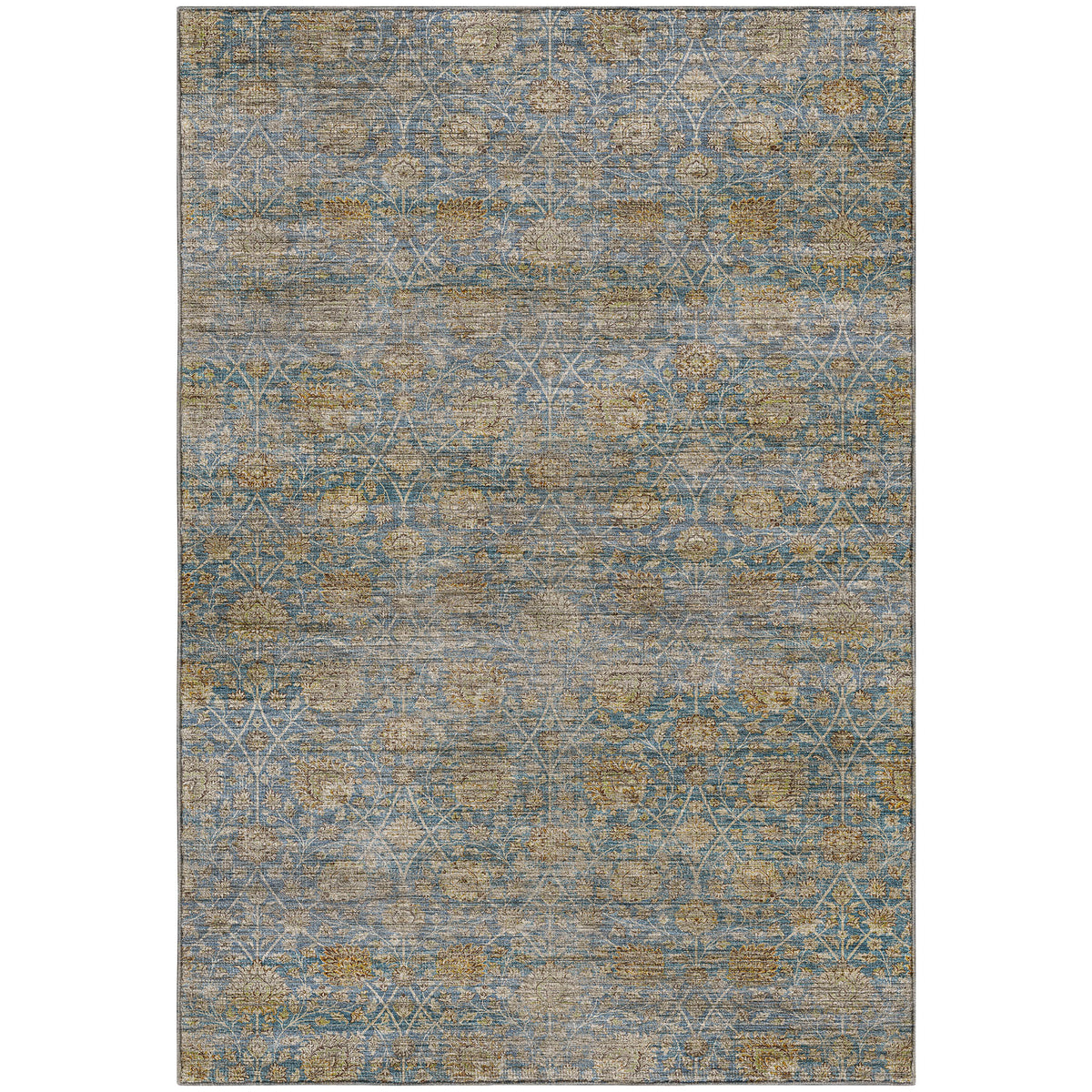Machine Washable Aristo AR3 Blue Rug