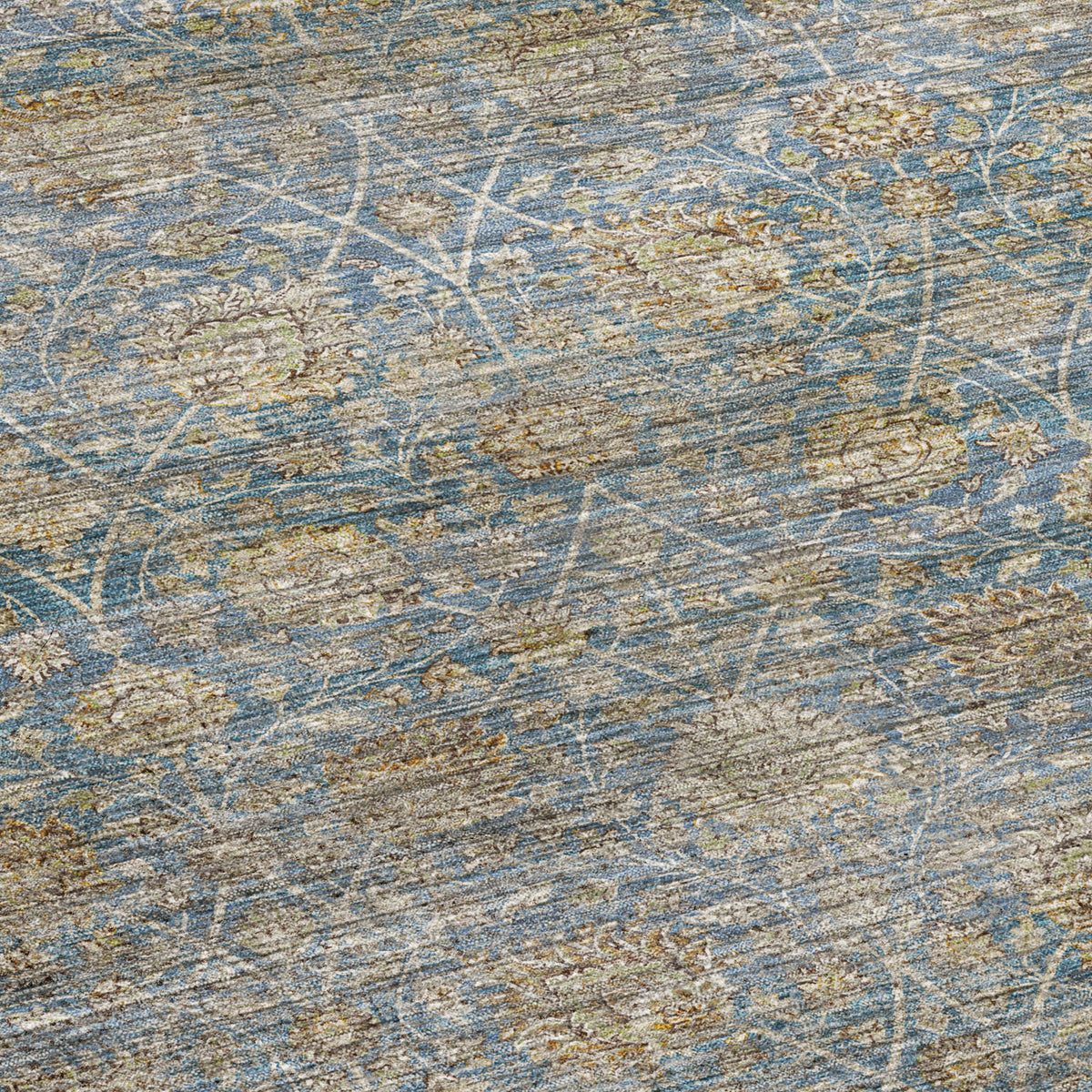 Machine Washable Aristo AR3 Blue Rug