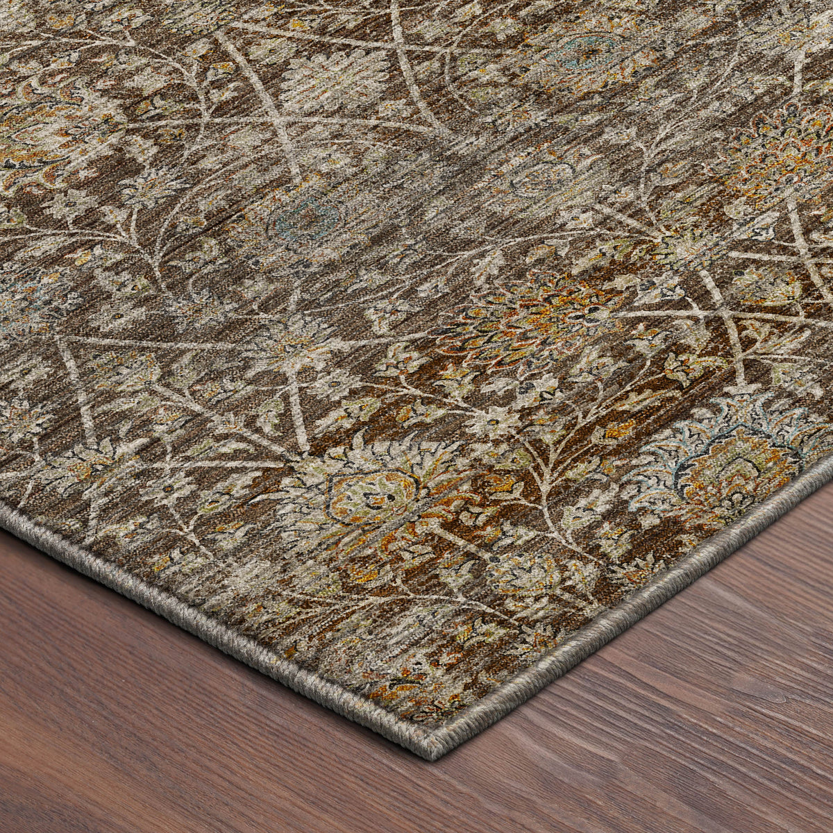 Machine Washable Aristo AR3 Coffee Rug