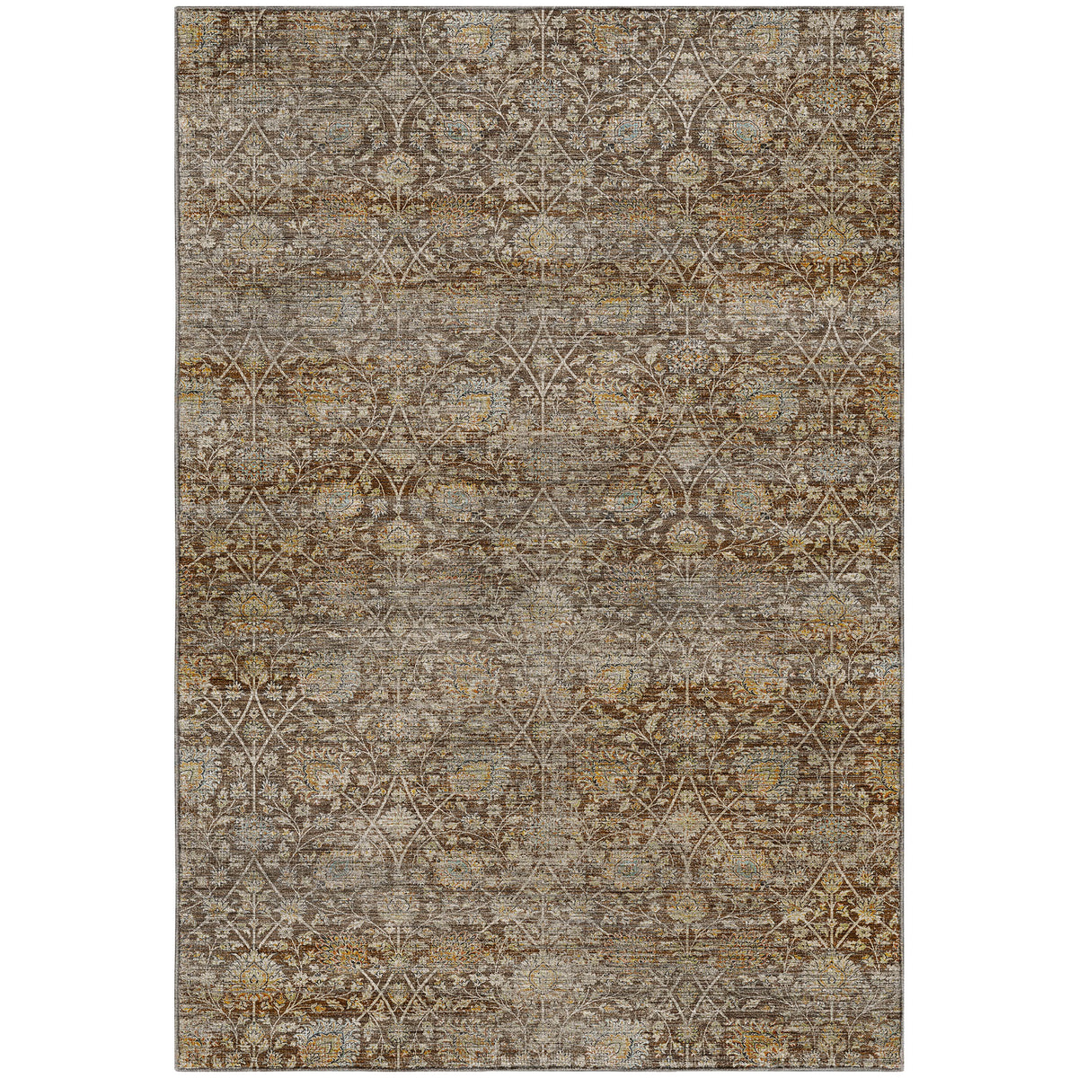 Machine Washable Aristo AR3 Coffee Rug