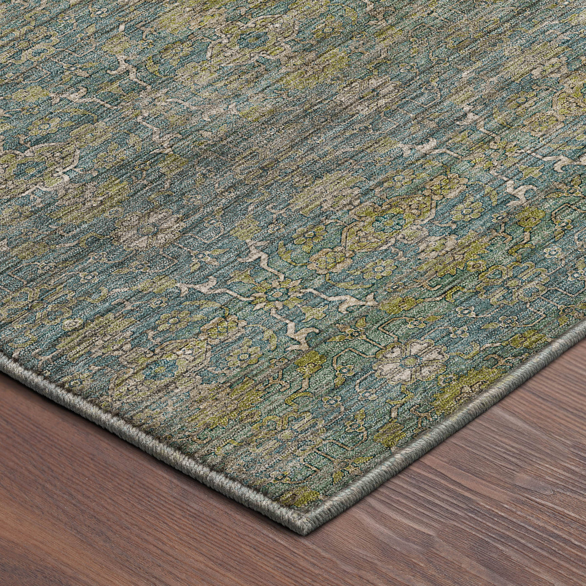 Machine Washable Aristo AR5 Teal Rug