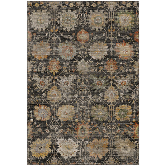 Machine Washable Aristo AR6 Black Rug
