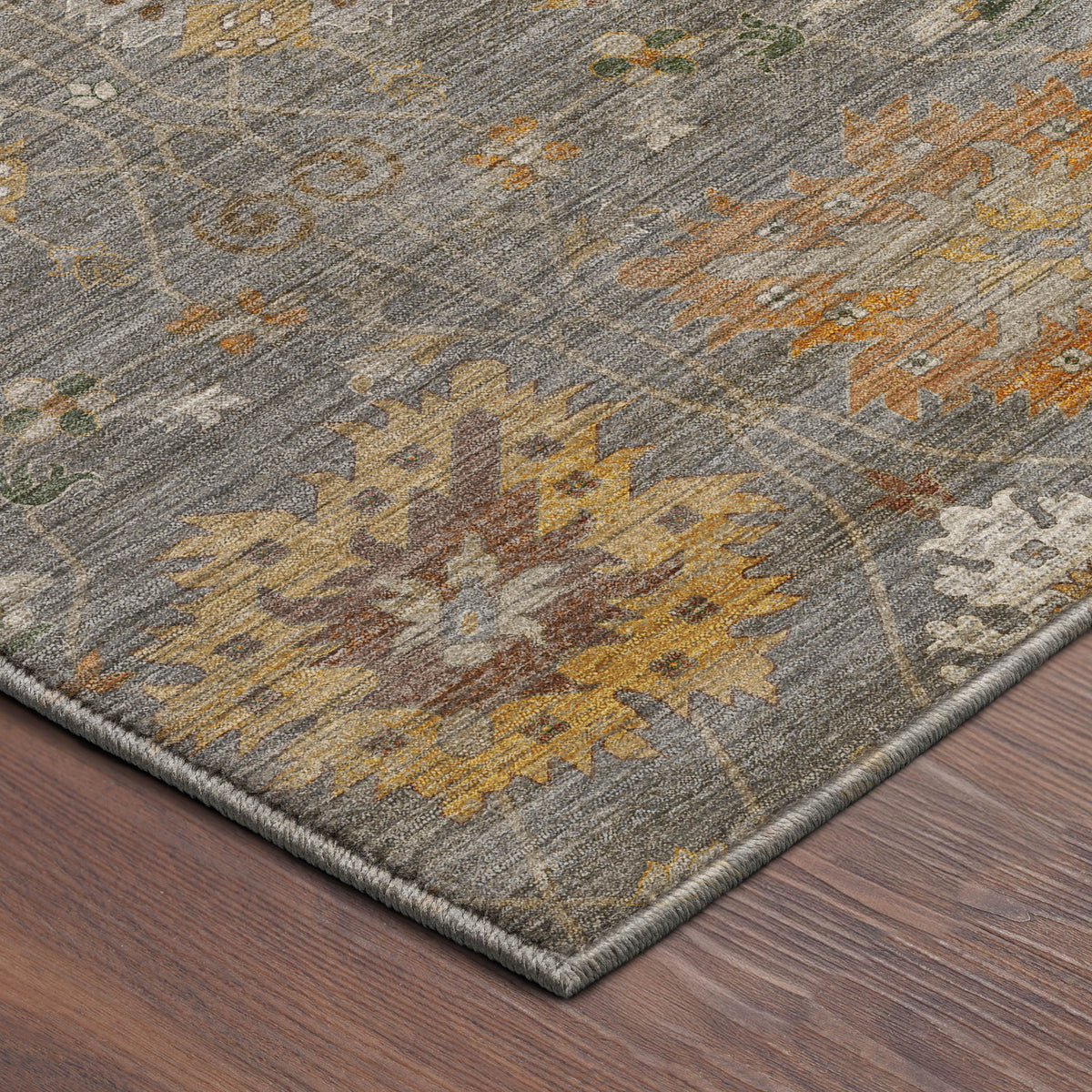 Machine Washable Aristo AR6 Gray Rug