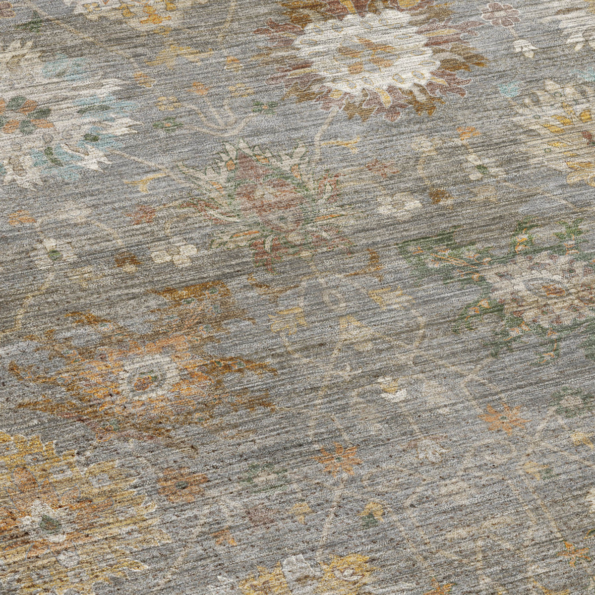 Machine Washable Aristo AR6 Gray Rug