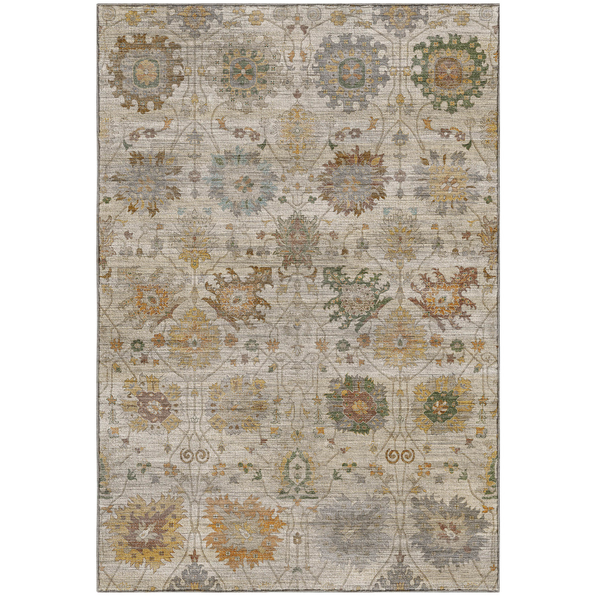 Machine Washable Aristo AR6 Ivory Rug