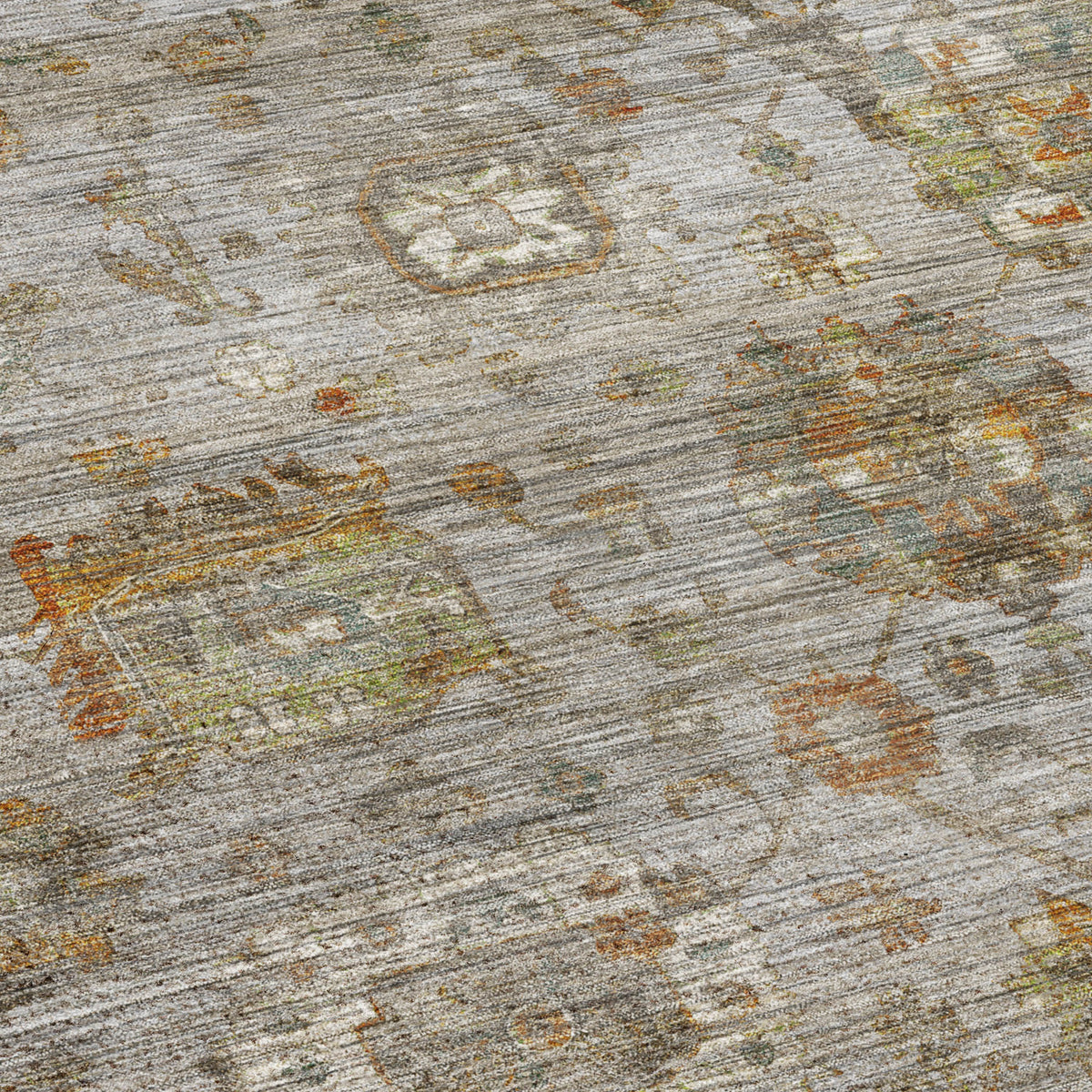 Machine Washable Aristo AR7 Silver Rug