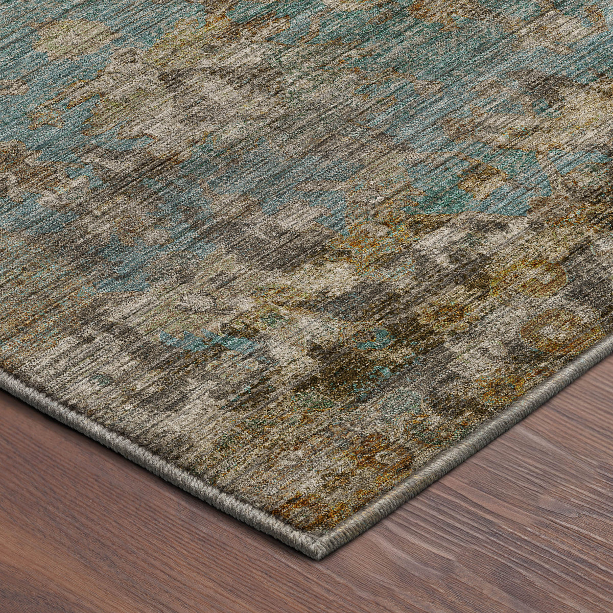 Machine Washable Aristo AR7 Teal Rug