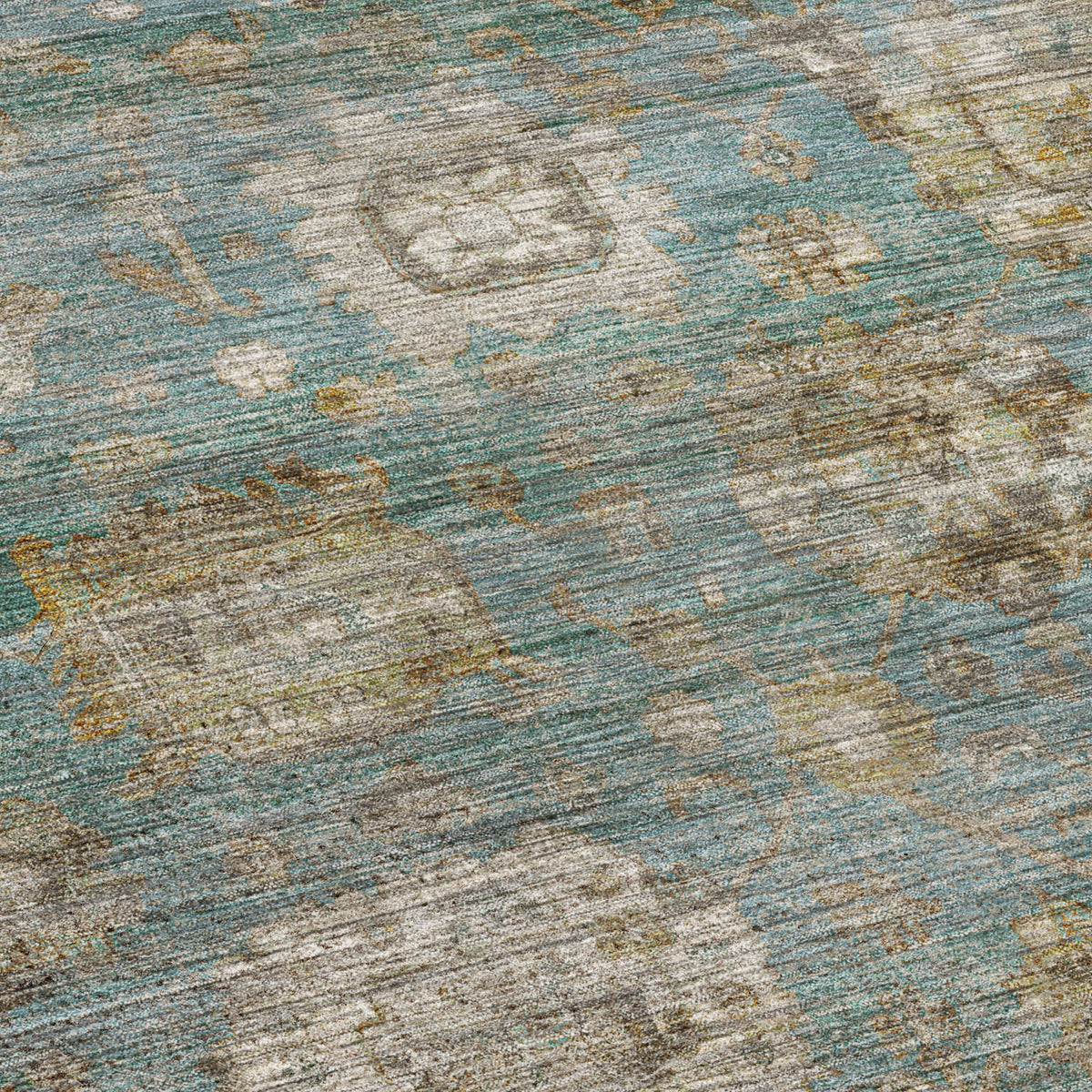 Machine Washable Aristo AR7 Teal Rug