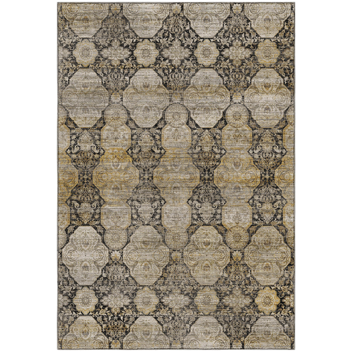 Machine Washable Aristo AR8 Black Rug