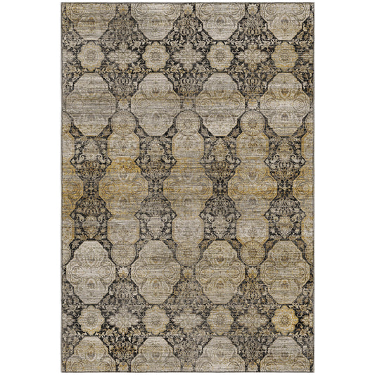 Machine Washable Aristo AR8 Black Rug