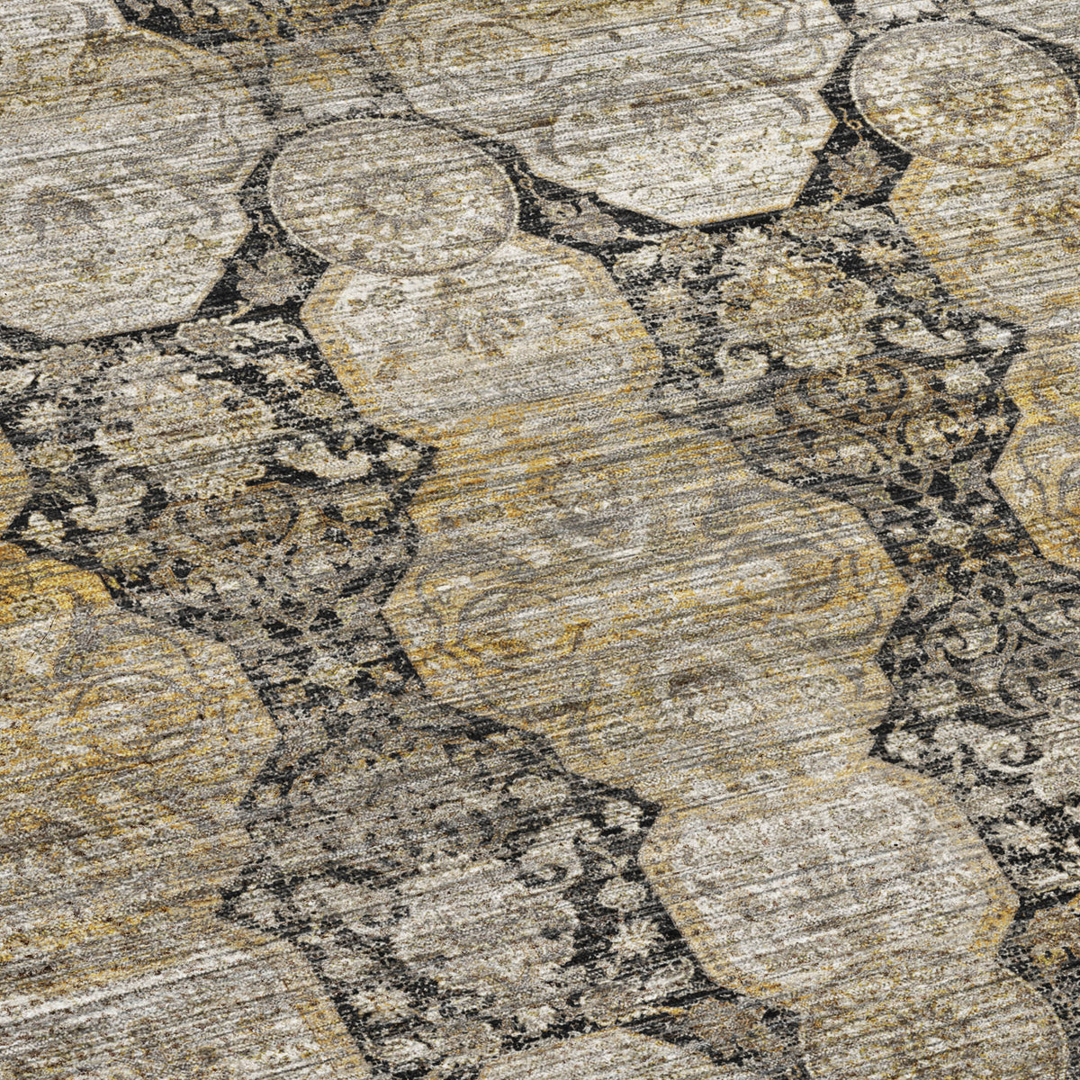 Machine Washable Aristo AR8 Black Rug