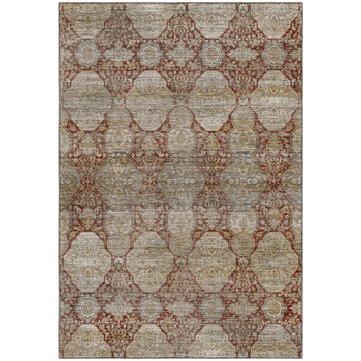 Machine Washable Aristo AR8 Burgundy Rug