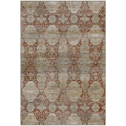 Machine Washable Aristo AR8 Burgundy Rug