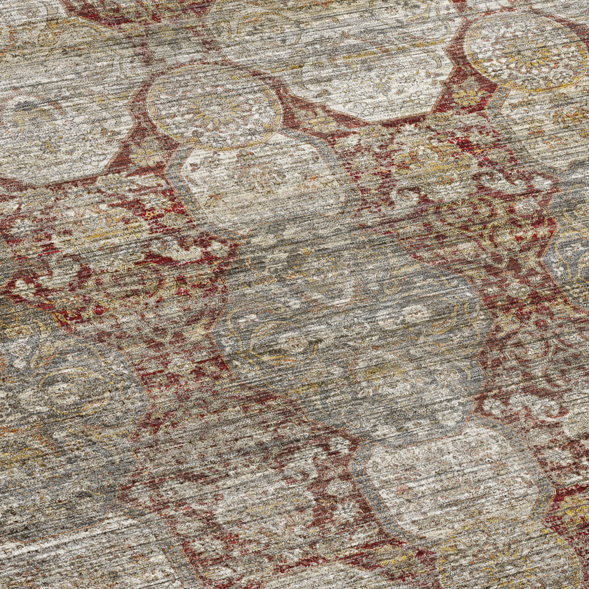 Machine Washable Aristo AR8 Burgundy Rug