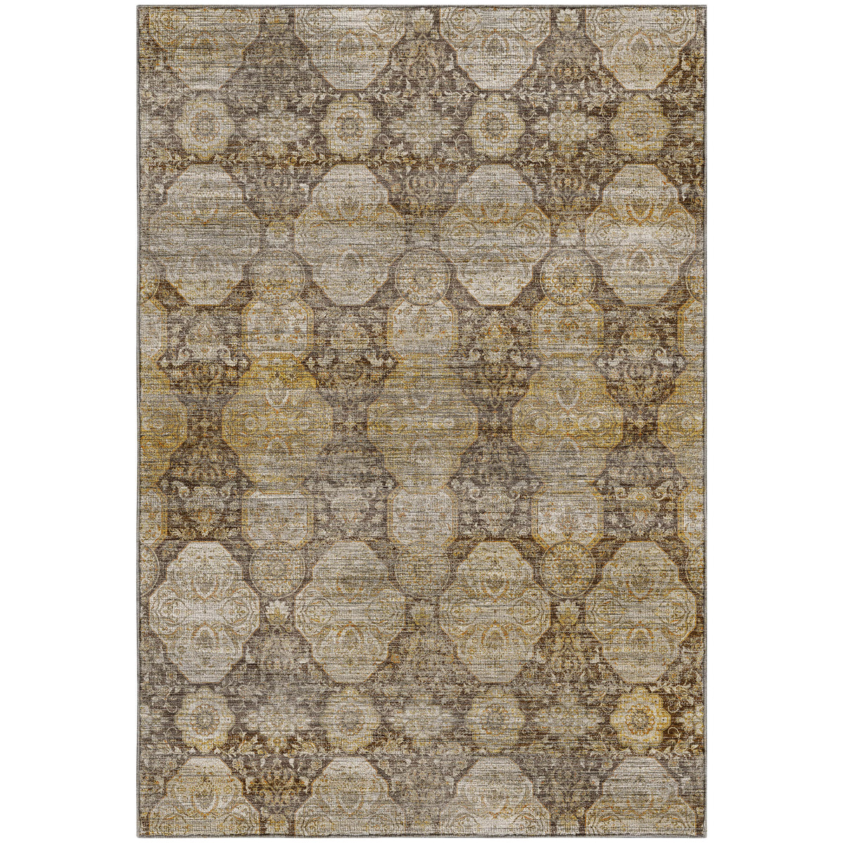 Machine Washable Aristo AR8 Coffee Rug