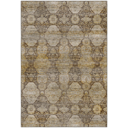 Machine Washable Aristo AR8 Coffee Rug