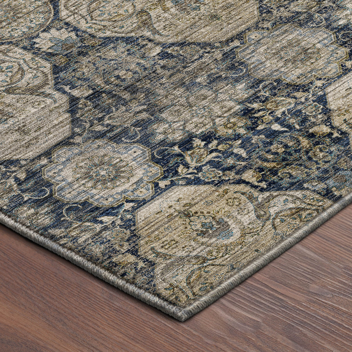 Machine Washable Aristo AR8 Navy Rug