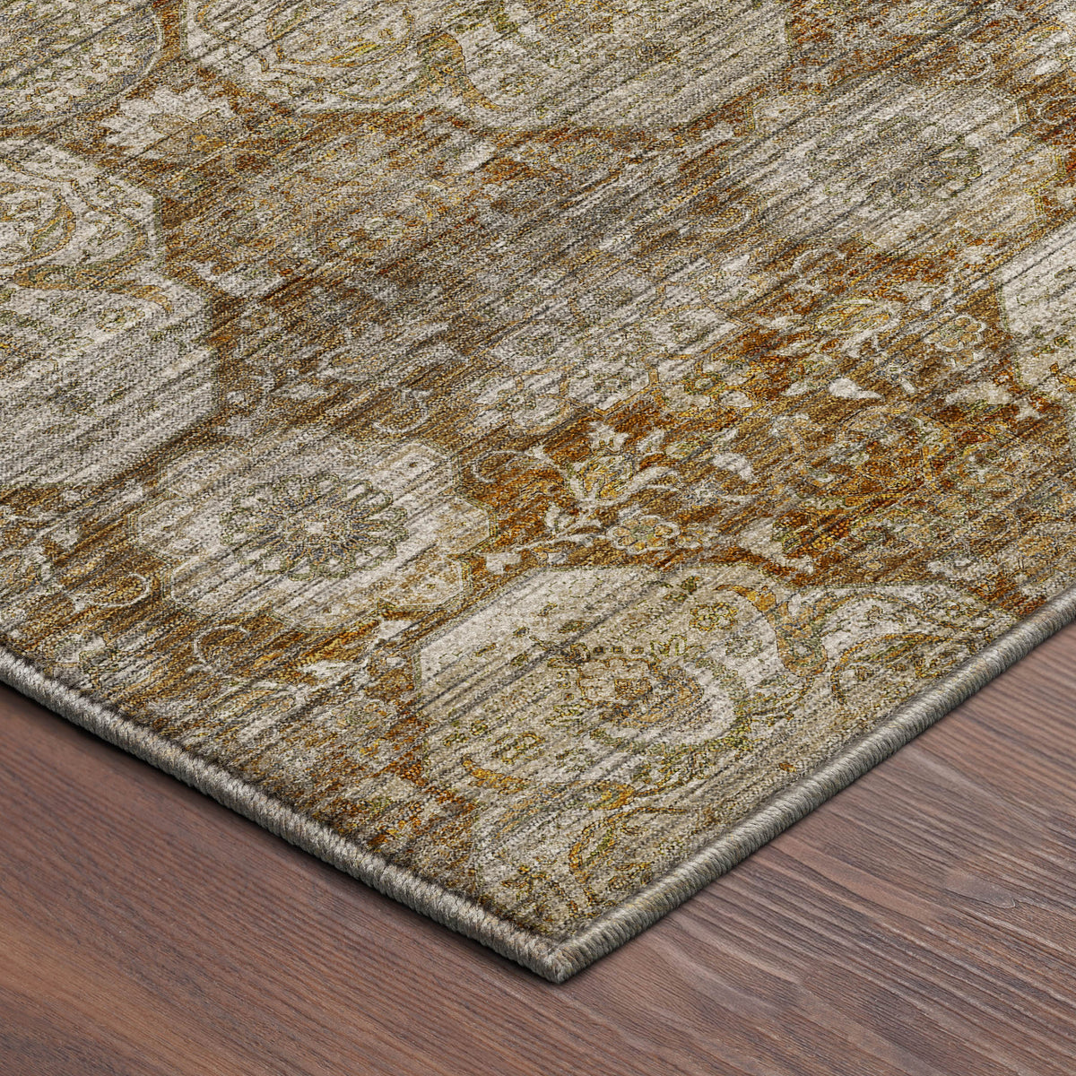 Machine Washable Aristo AR8 Terracotta Rug