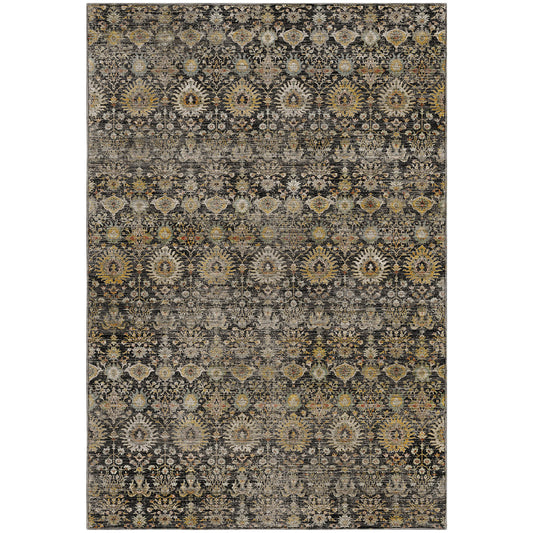 Machine Washable Aristo AR9 Black Rug