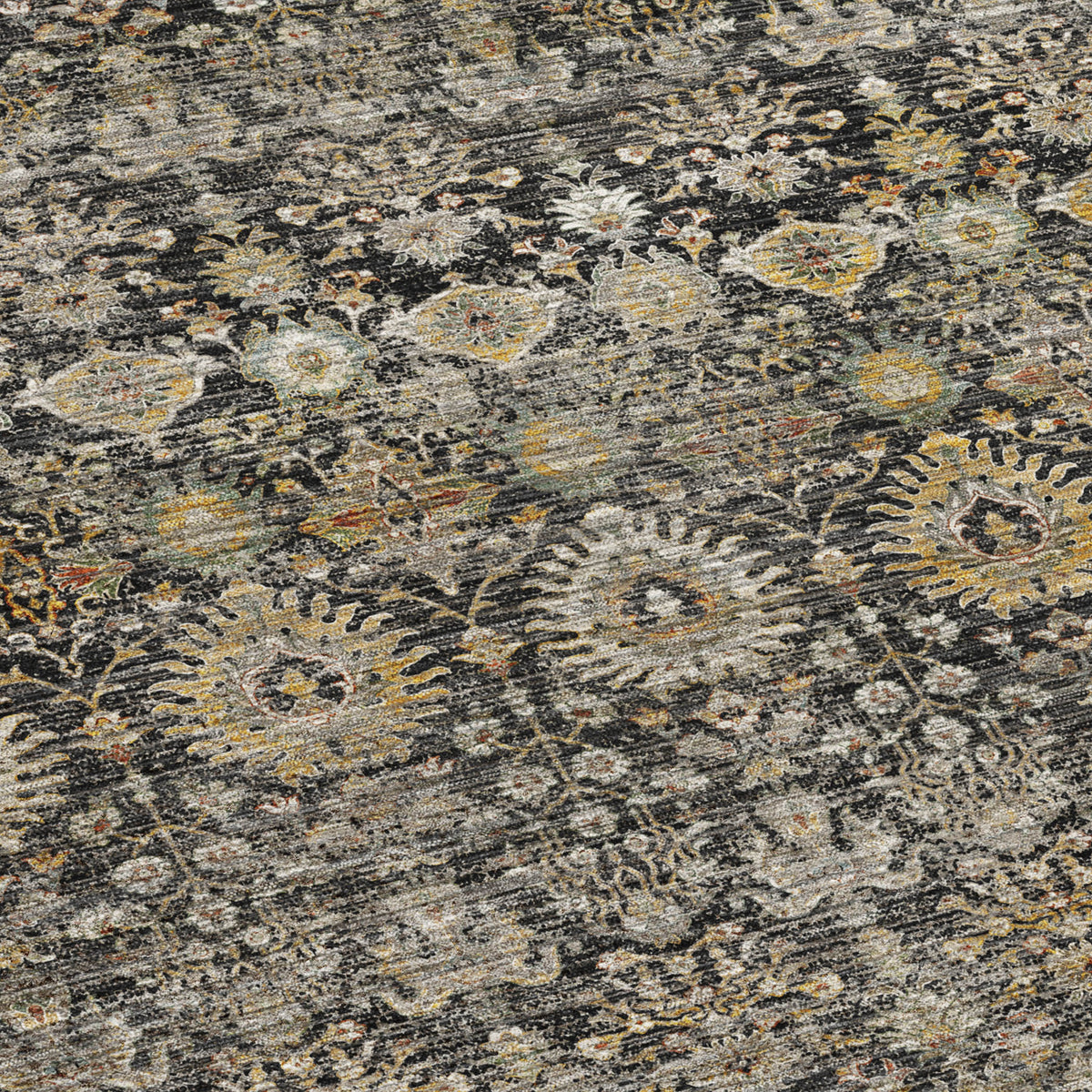 Machine Washable Aristo AR9 Black Rug