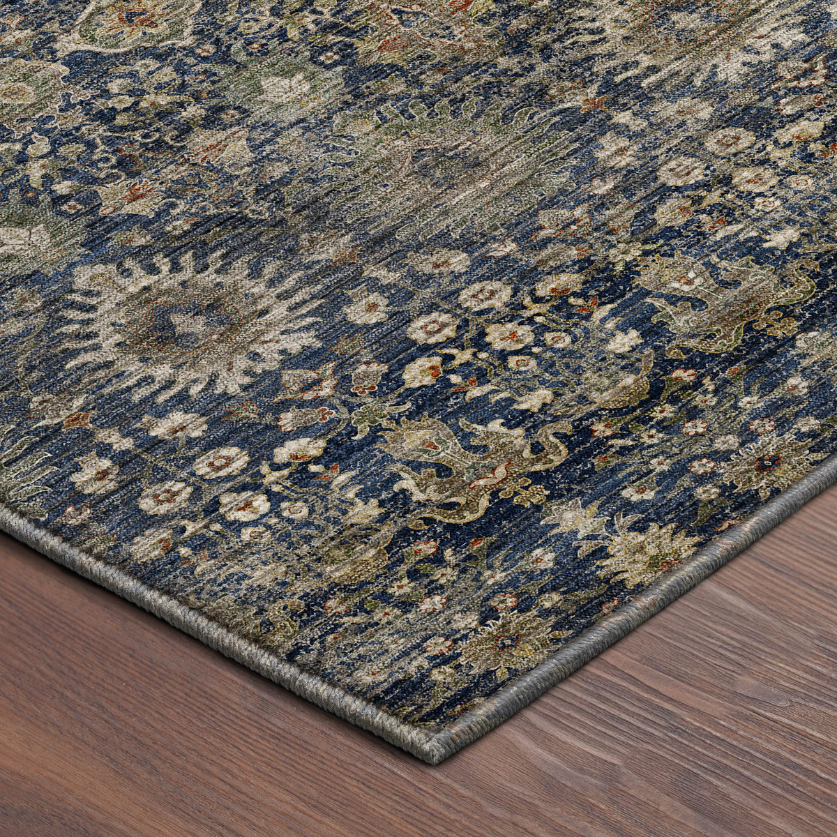 Machine Washable Aristo AR9 Navy Rug