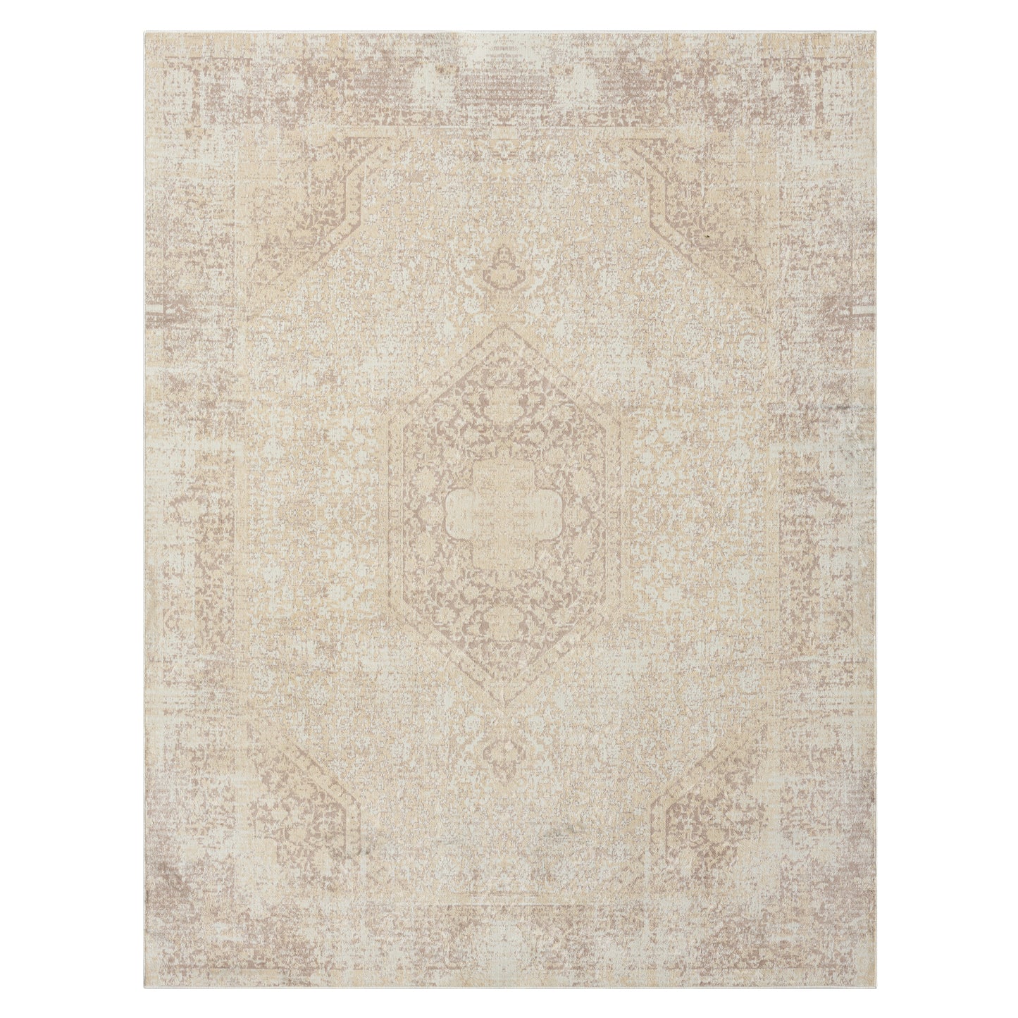 Aria-82421 Transitional Power-Loomed Beige Latex Indoor Area Rug - LR Home