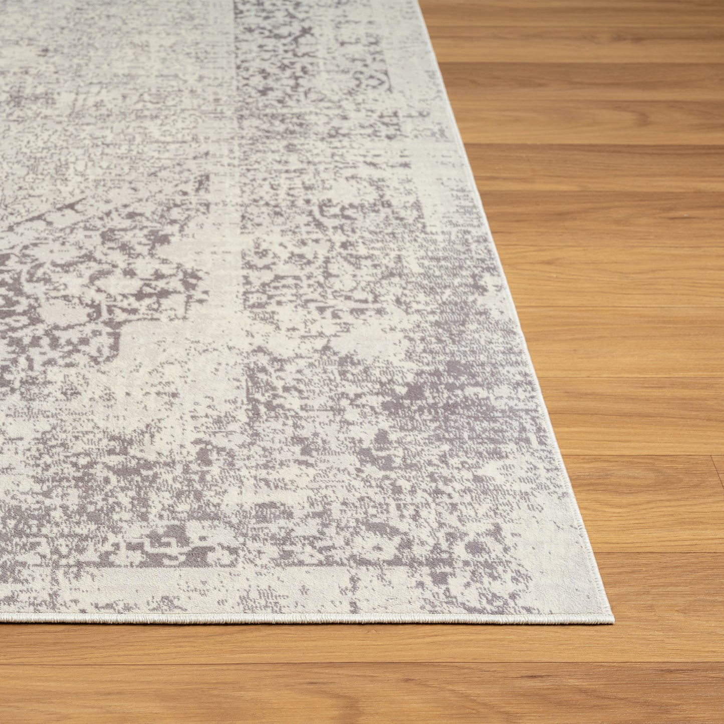 ARIAC-82421 Transitional/Casual Machine Made Gray Polyester, Non-Skid Backing Indoor Area Rugs - LR Home