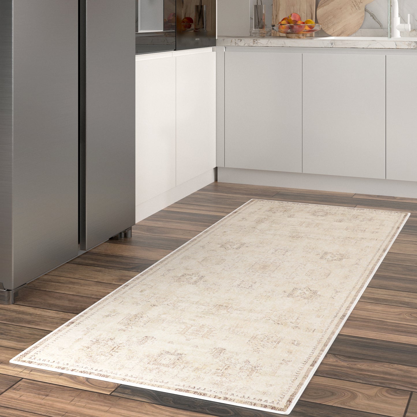 Aria-82423 Transitional Power-Loomed Beige Latex Indoor Area Rug - LR Home