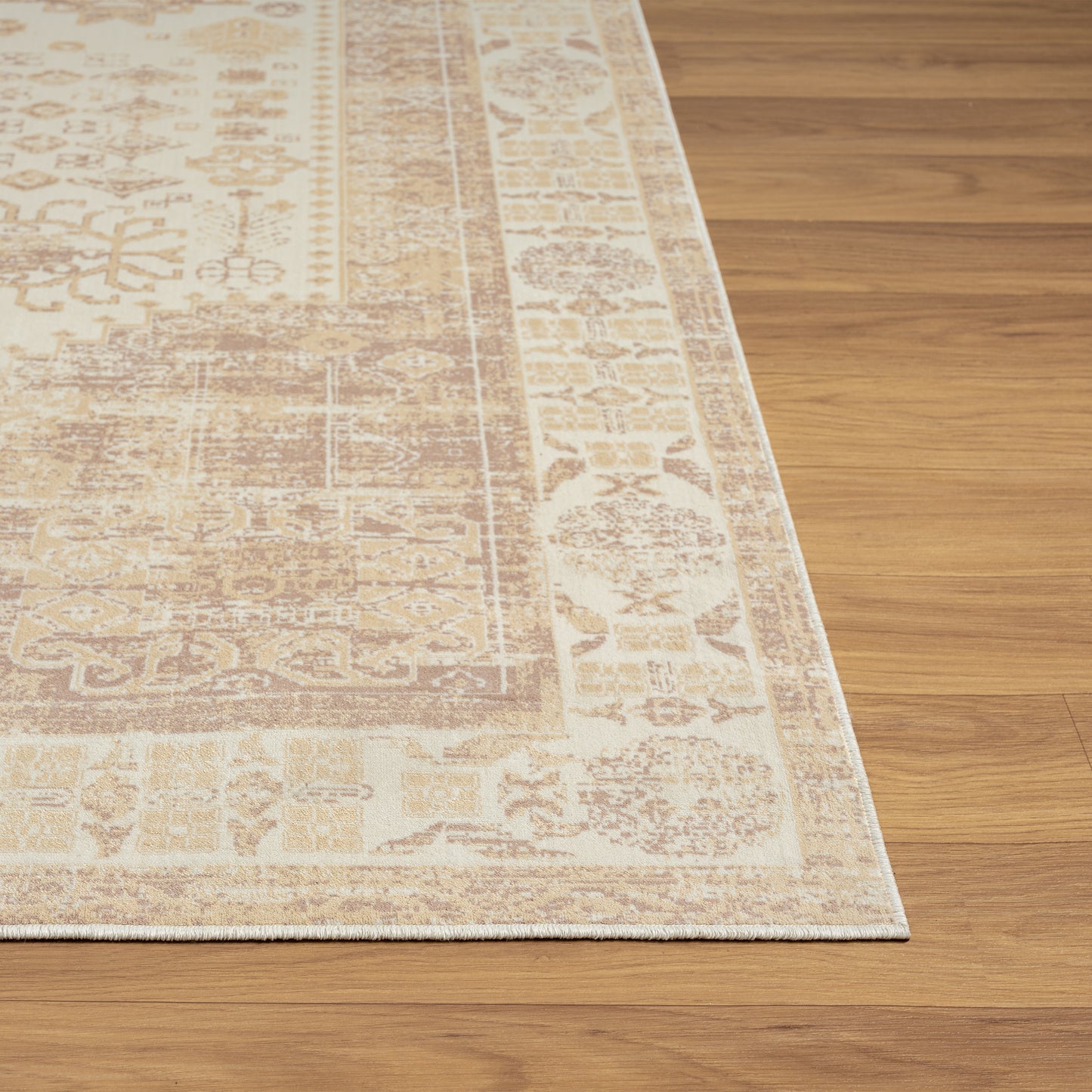 Aria-82425 Transitional Power-Loomed Beige Latex Indoor Area Rug - LR Home