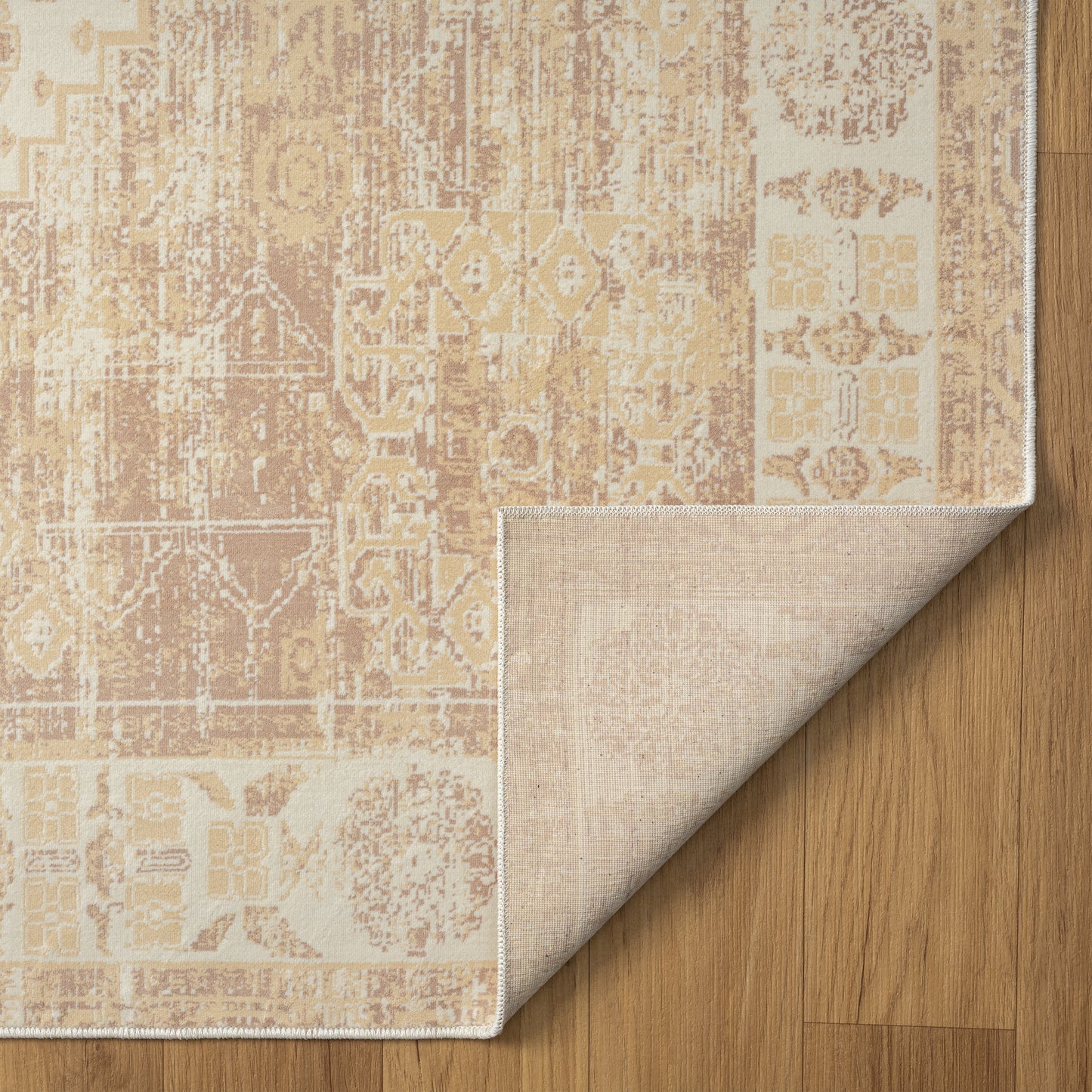 Aria-82425 Transitional Power-Loomed Beige Latex Indoor Area Rug - LR Home