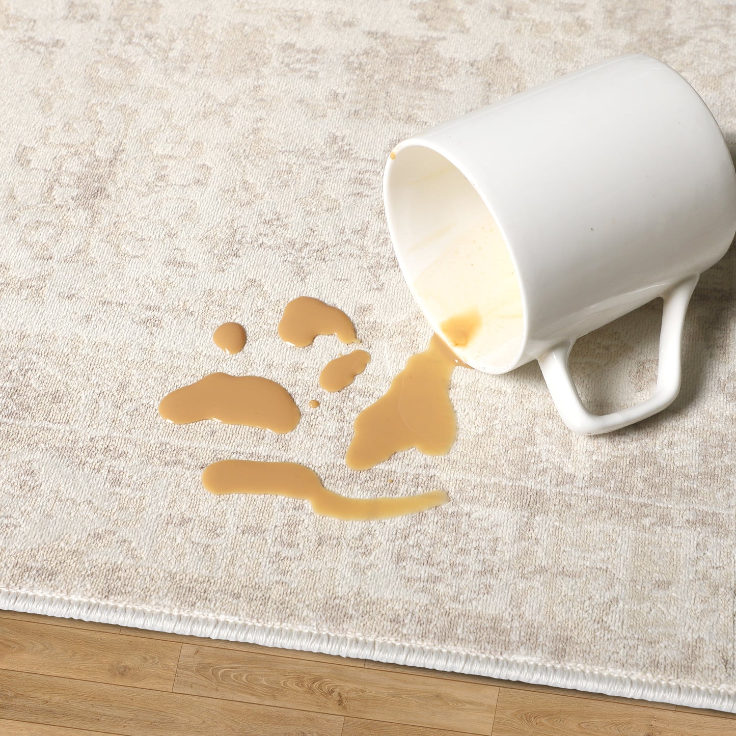 Aria-82425 Transitional Power-Loomed Beige Latex Indoor Area Rug - LR Home