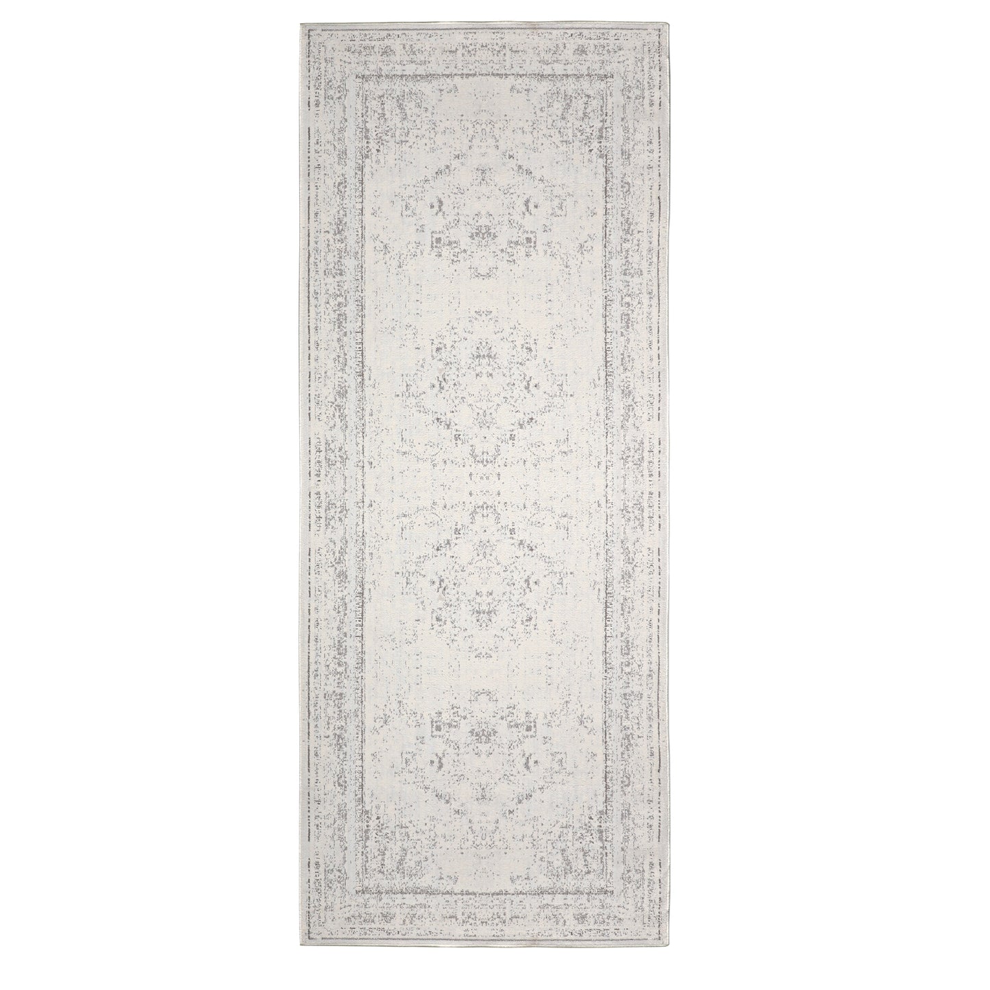 ARIAC-82426 Transitional/Casual Machine Made Gray Polyester, Non-Skid Backing Indoor Area Rugs - LR Home