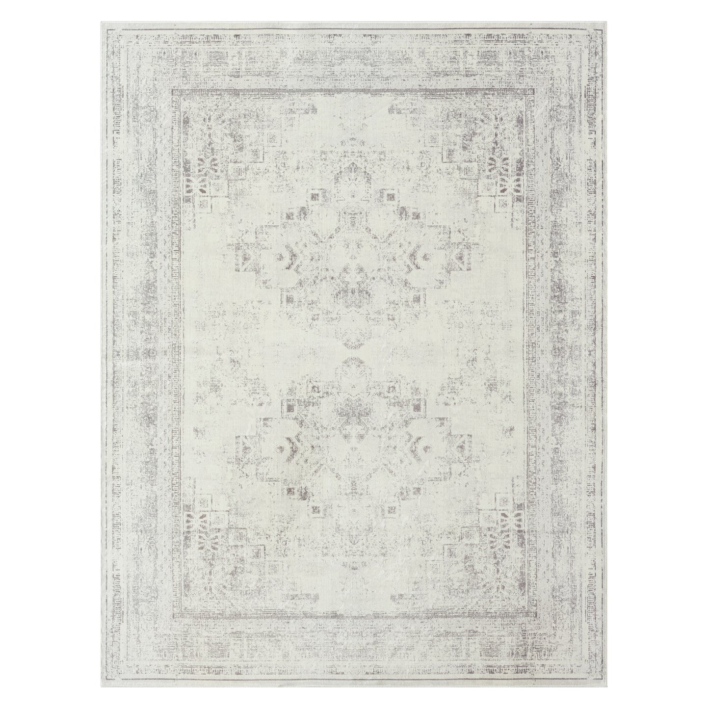 Aria-82426 Transitional Power-Loomed Gray Latex Indoor Area Rug - LR Home
