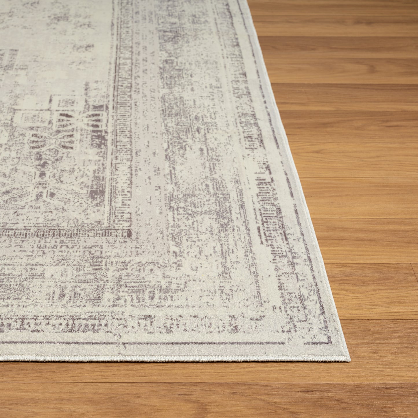 Aria-82426 Transitional Power-Loomed Gray Latex Indoor Area Rug - LR Home