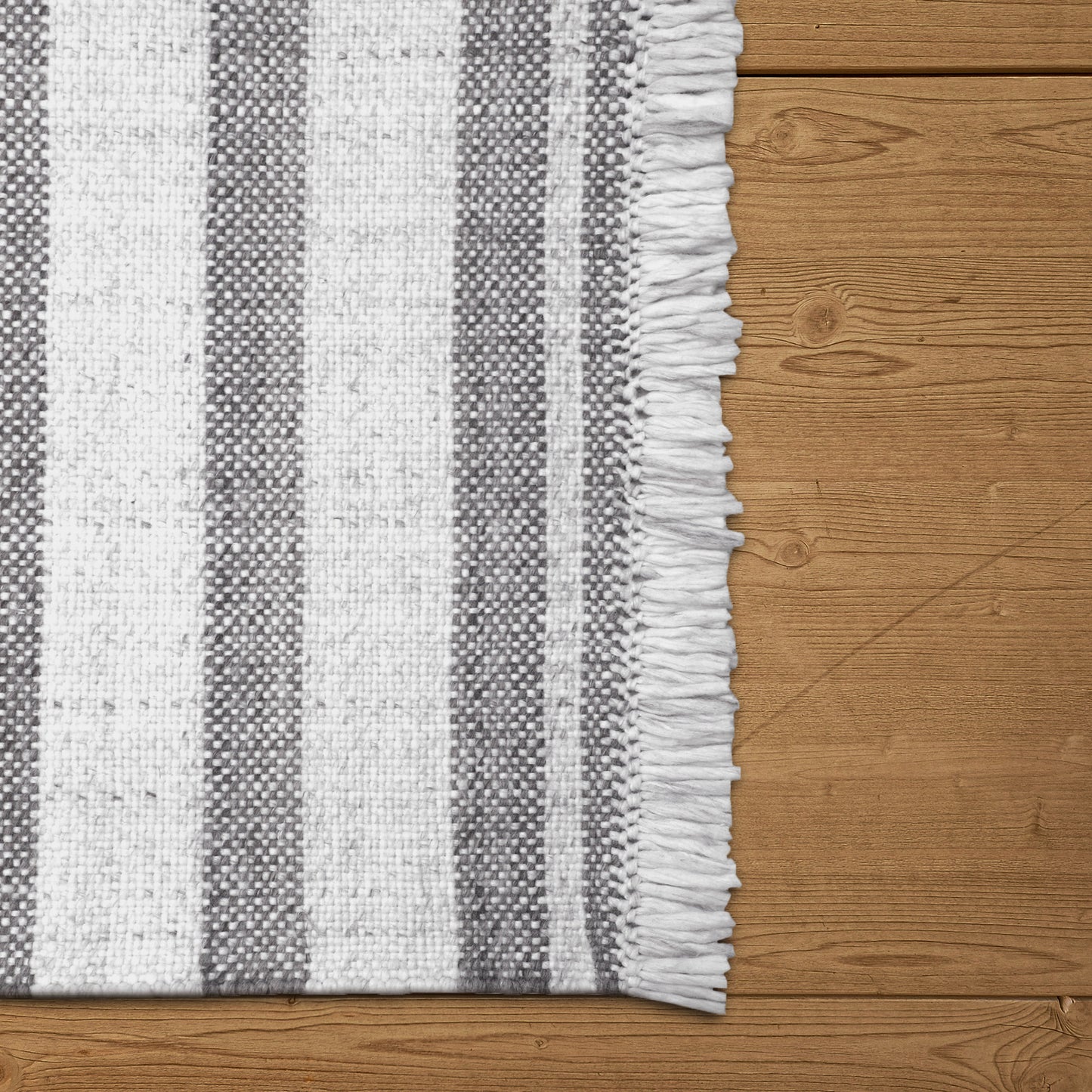 ASBUR-82373 Farmhouse Hand-Woven Light Gray Synthetic Indoor/Outdoor Area Rugs - LR Home
