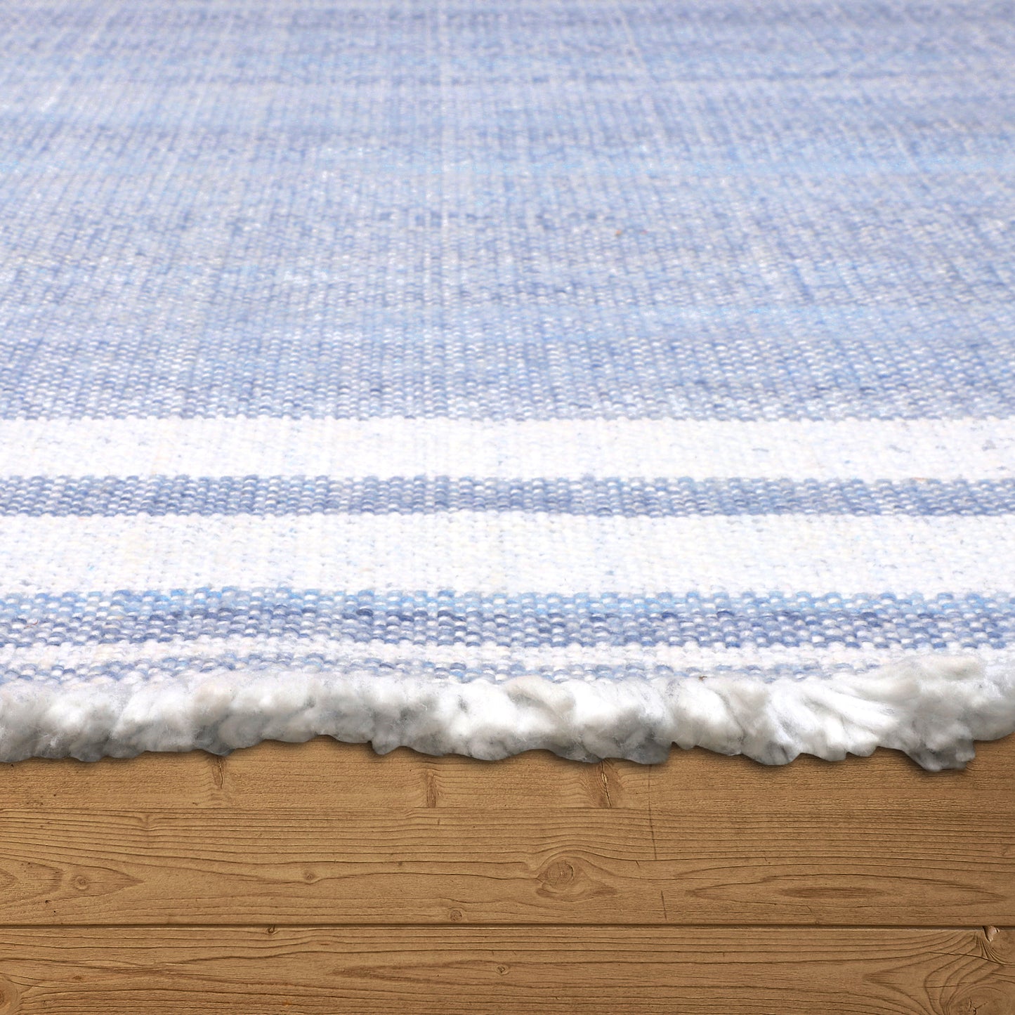 Asbury-82375 Farmhouse Hand-Woven Light Blue Self-Backed Indoor/Outdoor Area Rug - LR Home