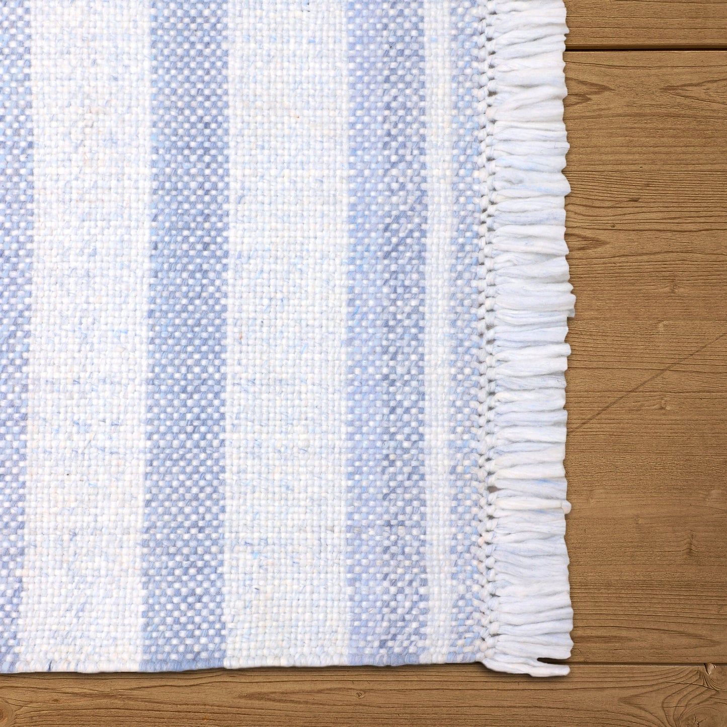 Asbury-82375 Farmhouse Hand-Woven Light Blue Self-Backed Indoor/Outdoor Area Rug - LR Home